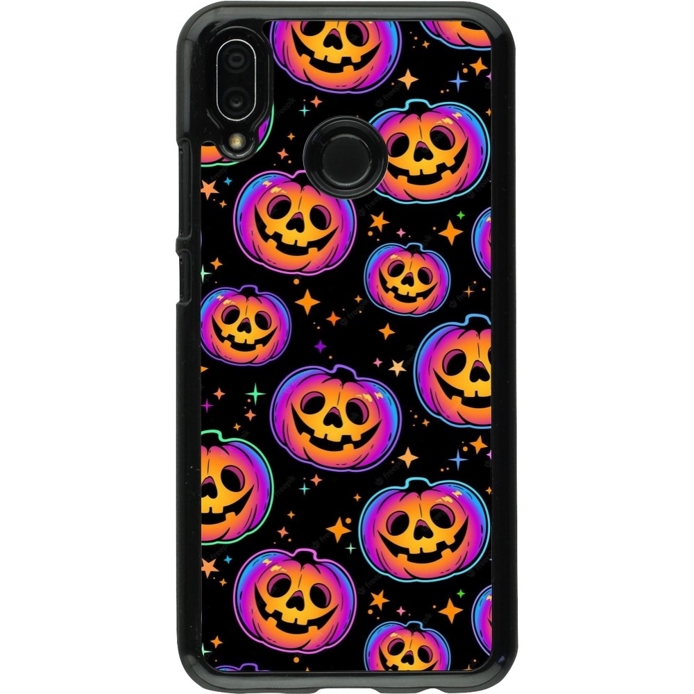 Coque Huawei P20 Lite - Halloween 2024 rainbow pumpkins