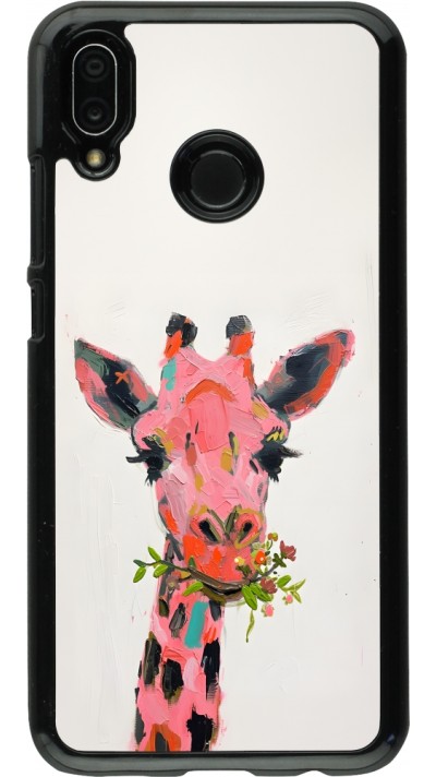 Coque Huawei P20 Lite - Pink Girafe Paint