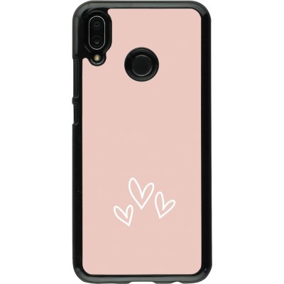 Coque Huawei P20 Lite - Valentine 2023 three minimalist hearts