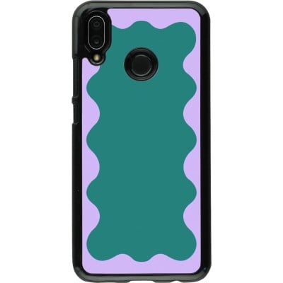 Coque Huawei P20 Lite - Wavy Rectangle Green Purple