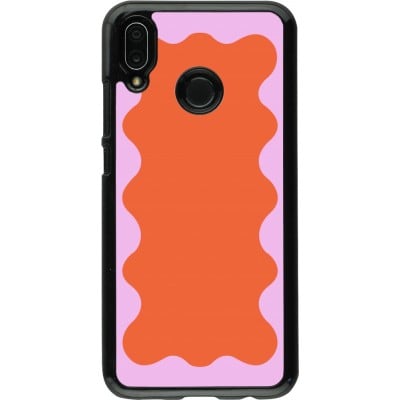 Coque Huawei P20 Lite - Wavy Rectangle Orange Pink