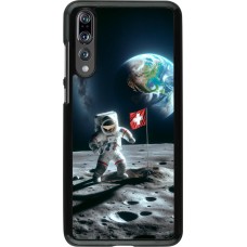 Coque Huawei P20 Pro - Astro Suisse sur lune