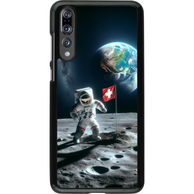 Coque Huawei P20 Pro - Astro Suisse sur lune