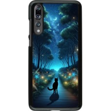 Coque Huawei P20 Pro - Chat noir promenade