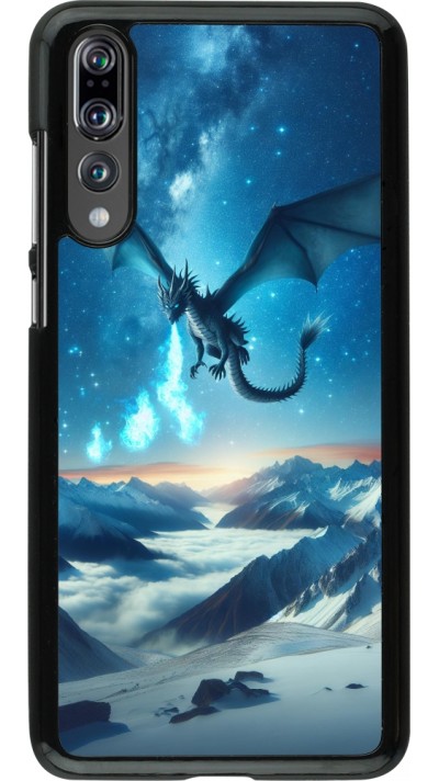 Coque Huawei P20 Pro - Dragon nocturne montagne