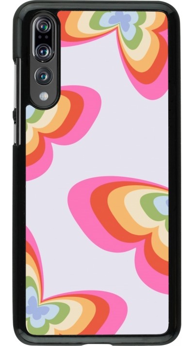 Coque Huawei P20 Pro - Easter 2024 rainbow butterflies