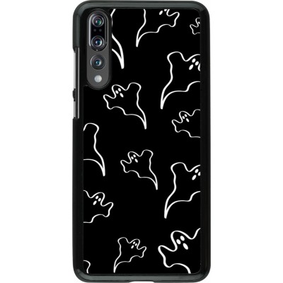 Coque Huawei P20 Pro - Halloween 2024 black and white ghosts