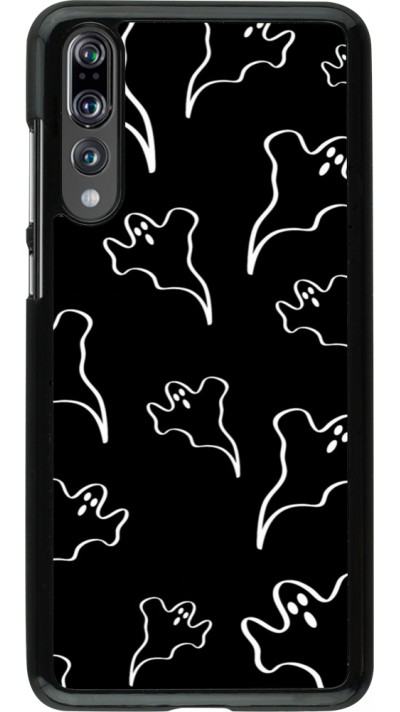 Coque Huawei P20 Pro - Halloween 2024 black and white ghosts