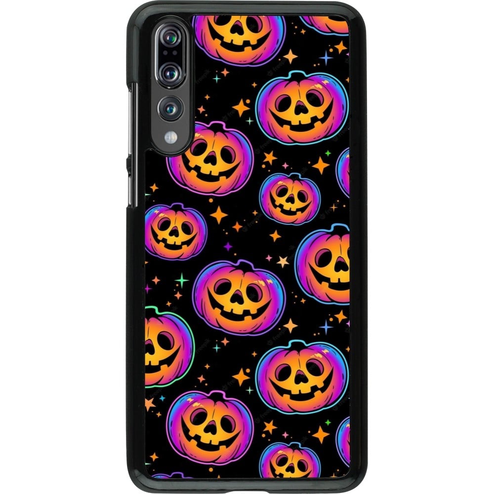 Coque Huawei P20 Pro - Halloween 2024 rainbow pumpkins