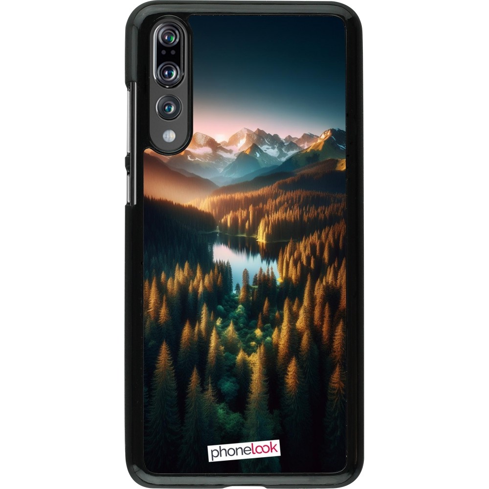 Coque Huawei P20 Pro - Sunset Forest Lake