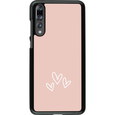 Coque Huawei P20 Pro - Valentine 2023 three minimalist hearts