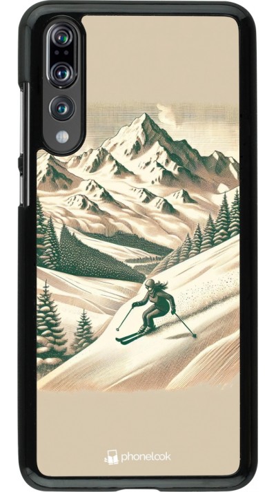 Coque Huawei P20 Pro - Vintage Ski Mountain