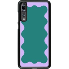 Coque Huawei P20 Pro - Wavy Rectangle Green Purple