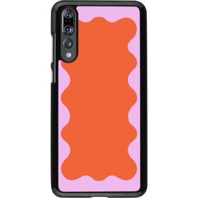 Coque Huawei P20 Pro - Wavy Rectangle Orange Pink