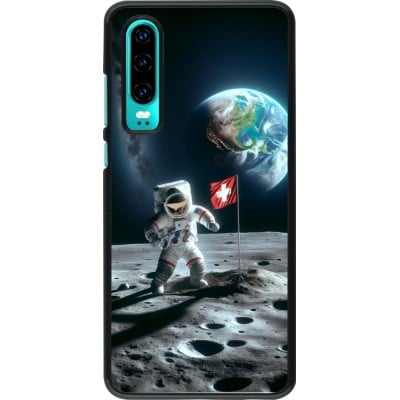 Coque Huawei P30 - Astro Suisse sur lune