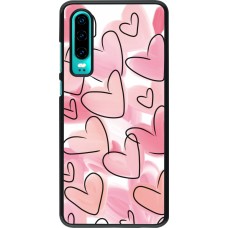 Huawei P30 Case Hülle - Easter 2023 pink hearts