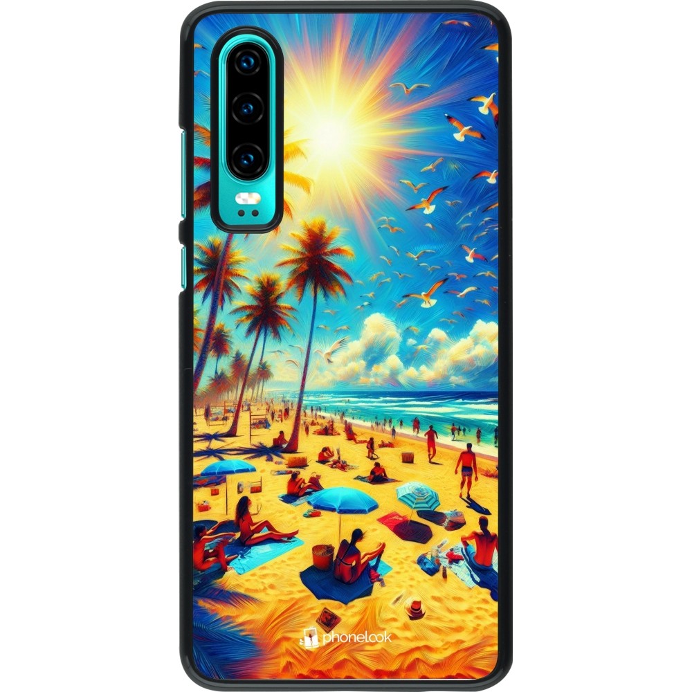 Huawei P30 Case Hülle - Sommer Paradies Farbe