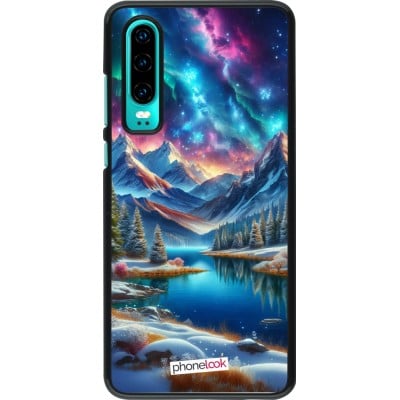 Coque Huawei P30 - Fantasy Mountain Lake Sky Stars