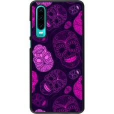 Coque Huawei P30 - Halloween 2023 pink skulls