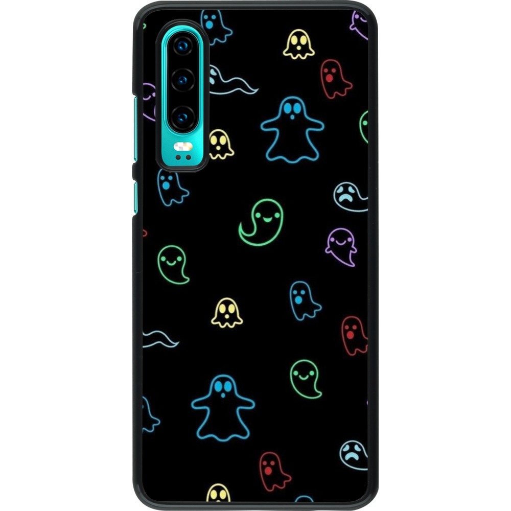 Coque Huawei P30 - Halloween 2024 colorful ghosts