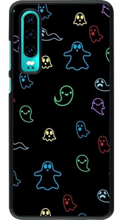 Huawei P30 Case Hülle - Halloween 2024 colorful ghosts