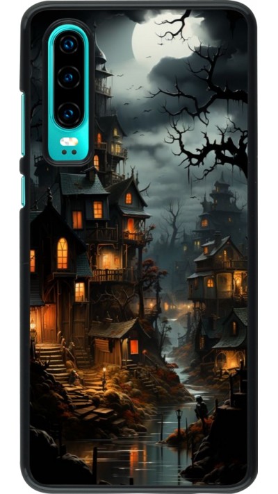 Huawei P30 Case Hülle - Halloween 2024 scary town