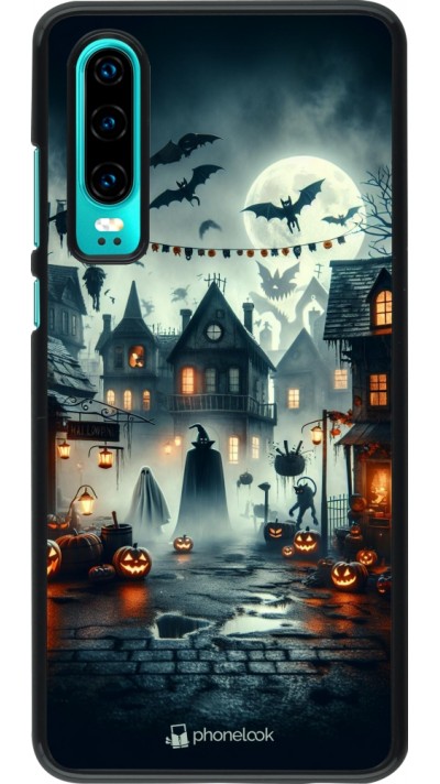 Huawei P30 Case Hülle - Halloween Spukstadt