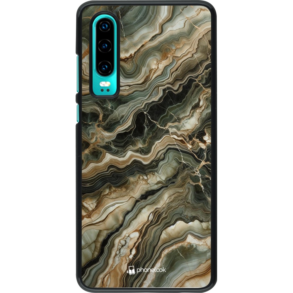 Coque Huawei P30 - Marbre Olive