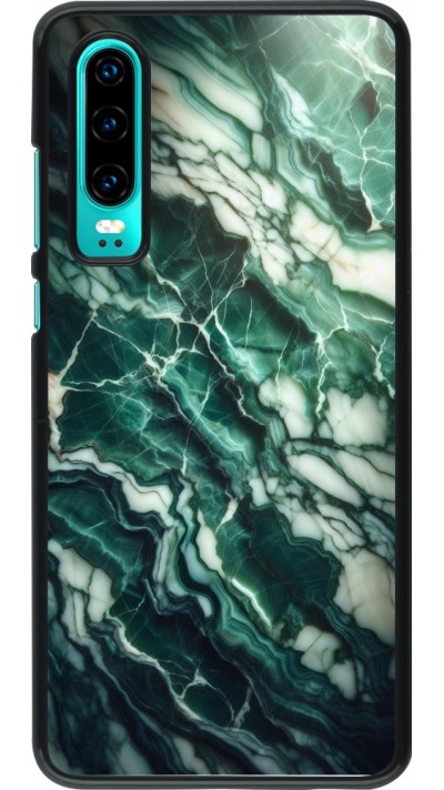 Huawei P30 Case Hülle - Majestätischer grüner Marmor