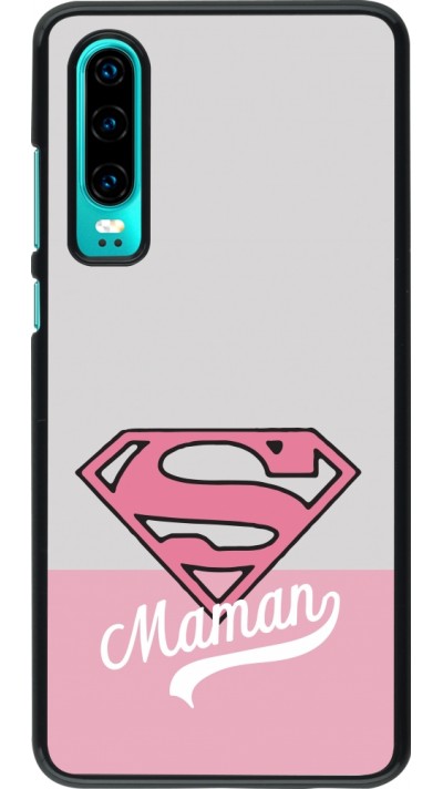 Huawei P30 Case Hülle - Mom 2024 Super hero maman