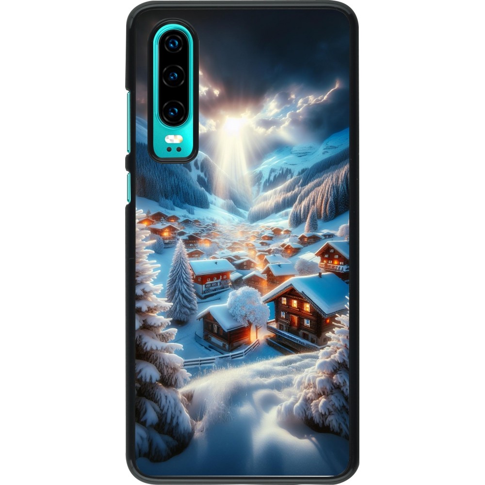 Coque Huawei P30 - Mont Neige Lumière