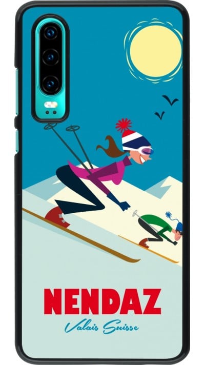 Huawei P30 Case Hülle - Nendaz Ski Downhill