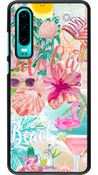 Huawei P30 Case Hülle - Preppy Collage Aloha