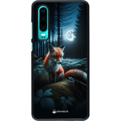 Coque Huawei P30 - Renard lune forêt