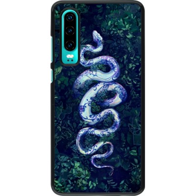 Coque Huawei P30 - Serpent Blue Anaconda