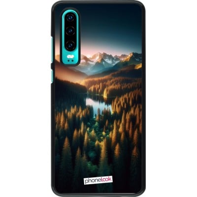 Coque Huawei P30 - Sunset Forest Lake