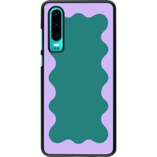 Coque Huawei P30 - Wavy Rectangle Green Purple