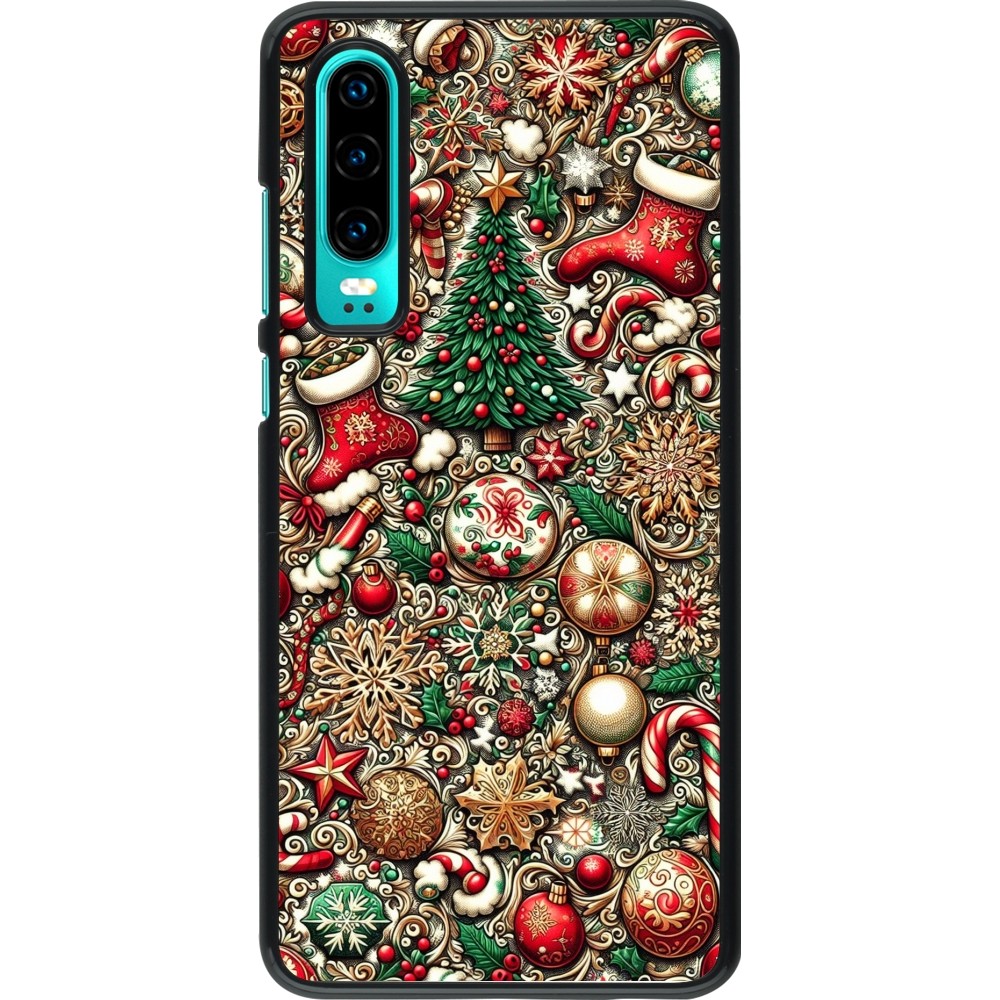 Coque Huawei P30 - Noël 2023 micro pattern