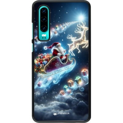 Coque Huawei P30 - Noël 2023 Père Noël enchanté