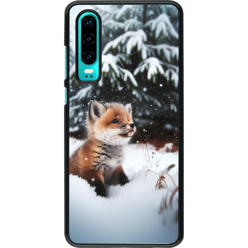 Coque Huawei P30 - Noël 2023 Renardeau sapin