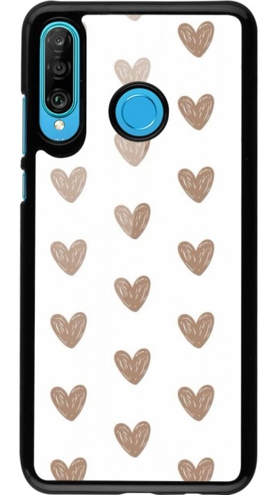 Coque Huawei P30 Lite - Autumn 2024 brown hearts