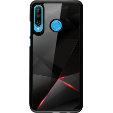 Coque Huawei P30 Lite - Black Red Lines