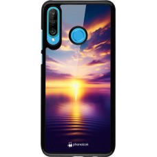 Coque Huawei P30 Lite - Coucher soleil jaune violet