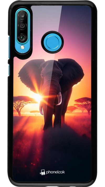 Coque Huawei P30 Lite - Elephant Sunrise Beauty