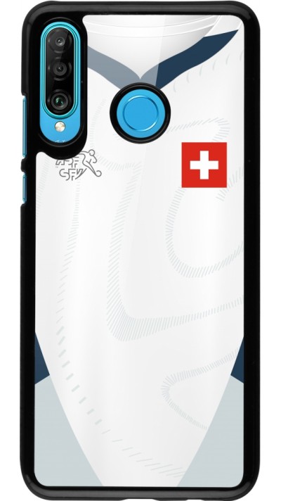 Coque Huawei P30 Lite - Maillot de football Suisse Extérieur personnalisable