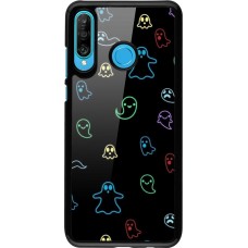 Coque Huawei P30 Lite - Halloween 2024 colorful ghosts