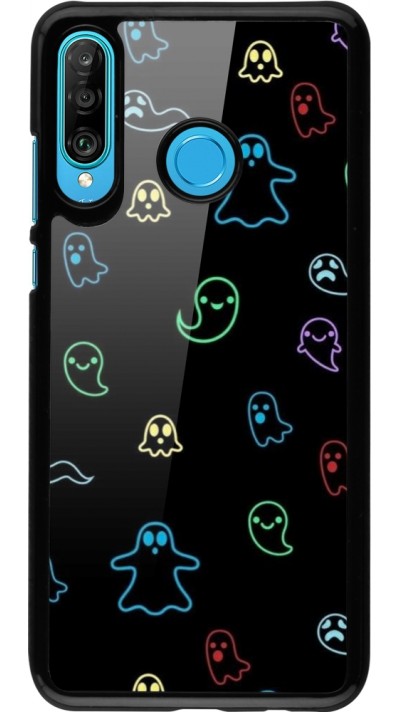 Coque Huawei P30 Lite - Halloween 2024 colorful ghosts