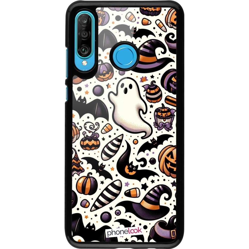 Huawei P30 Lite Case Hülle - Halloween 2024 Niedliches Muster