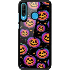 Coque Huawei P30 Lite - Halloween 2024 rainbow pumpkins