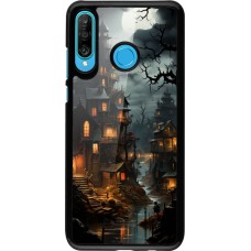 Coque Huawei P30 Lite - Halloween 2024 scary town